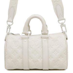 Louis Vuitton Handbag Monogram Taurillon Keepall Bandouliere 25 M24434 LOUIS ...